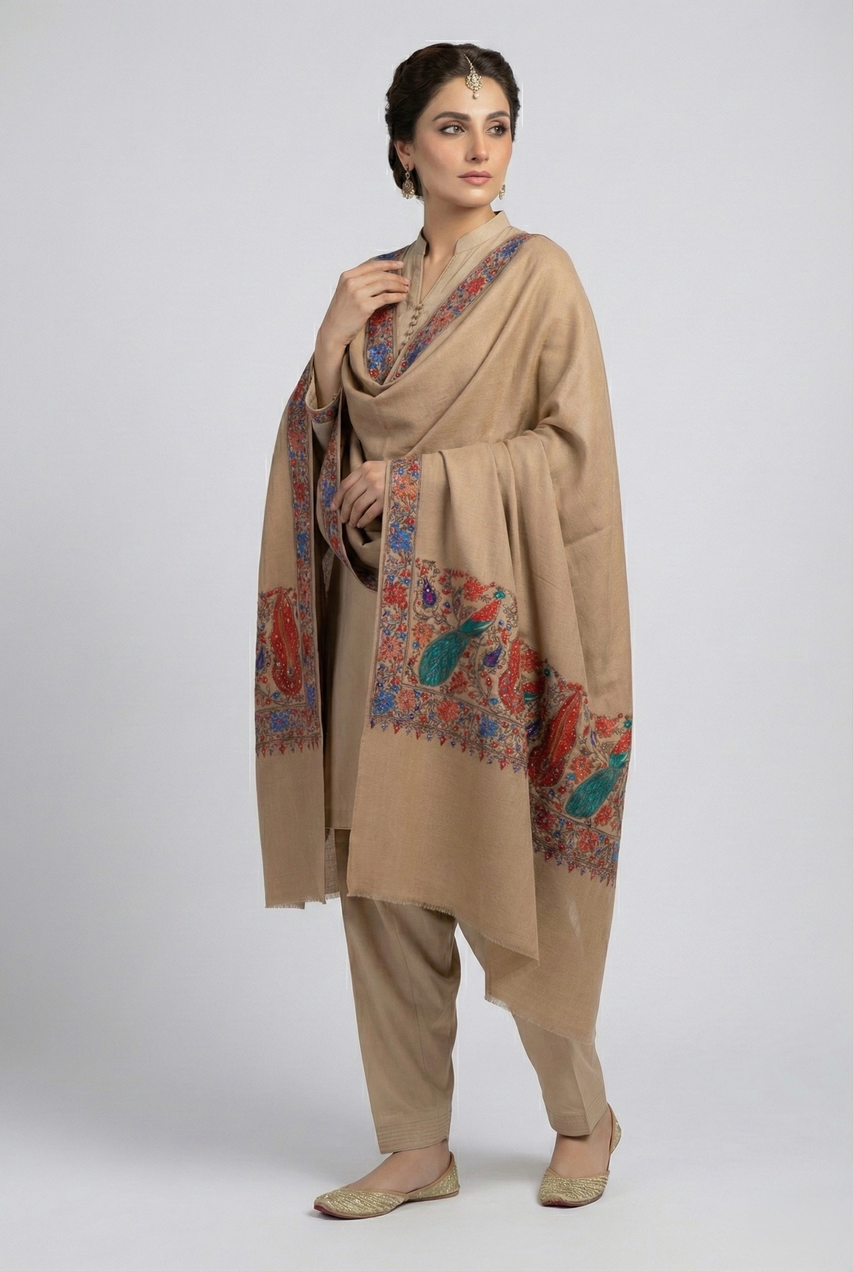 Peacock Indian Pashmina Shawl